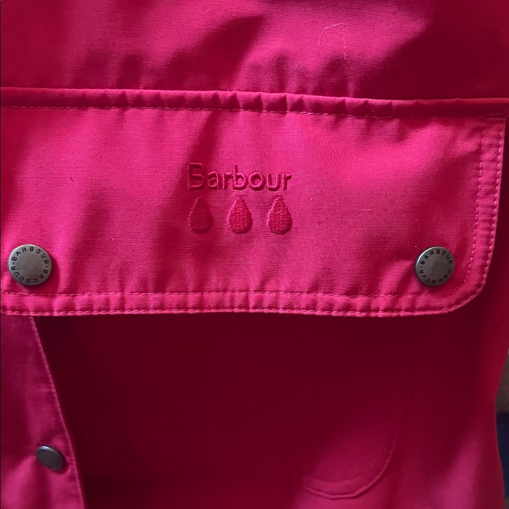 Barbour Red Women's Waterproof Jacket with Tartan Lining - Picture 7 of 7